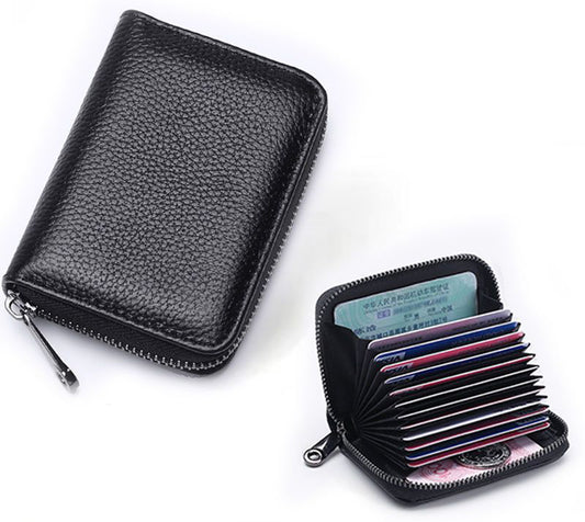 Men's All-in-One Organ Bag Multi-Card Card Holder, Ladies Zipper Wallet ( 9 cards slots)