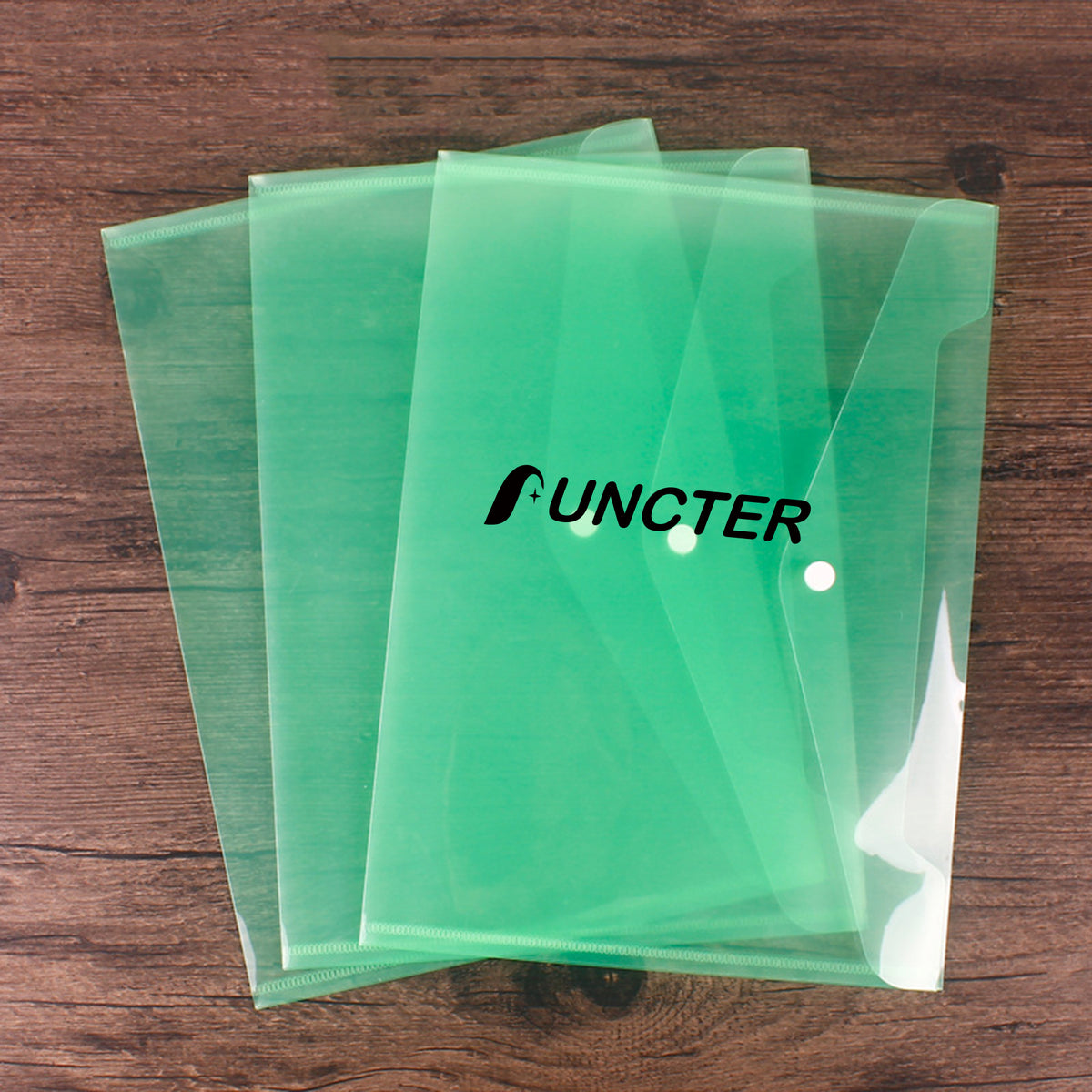 Letter Size Transparent Document Folder Plastic Envelope with snap Closure