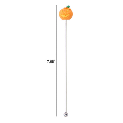 7.68 L Stainless Steel Pumpkin Head Top Beverage Stirrers Coffee Stick