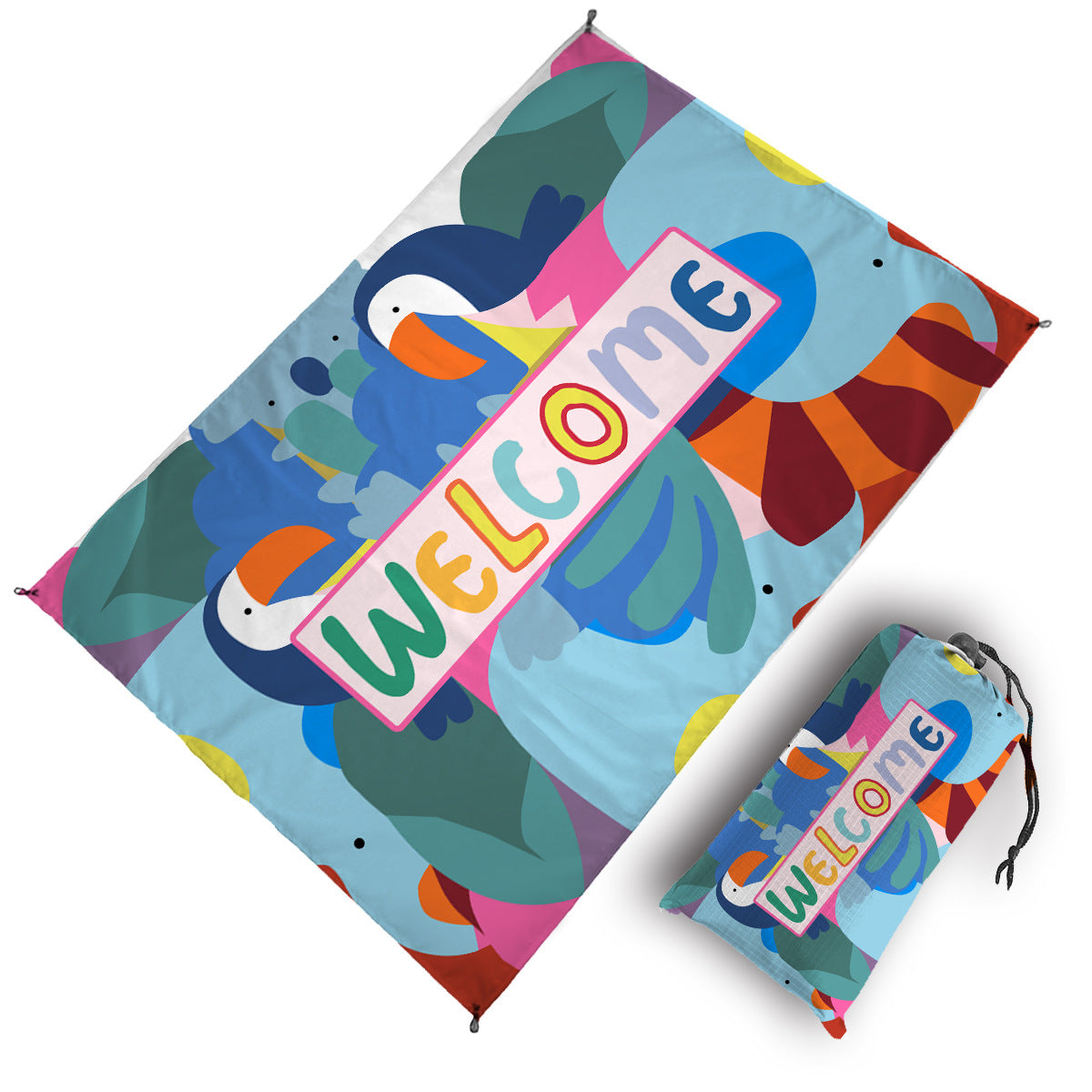 78.7 x 82.7" Personalized Oversized Quick Dry Sand-Free Beach Blanket Picnic Mat