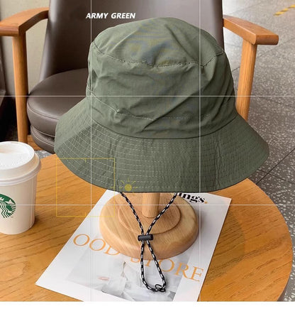 Quick Dry Packable Bucket Hat Outdoor Water-Resistant Sun Hats with Hanging Hook