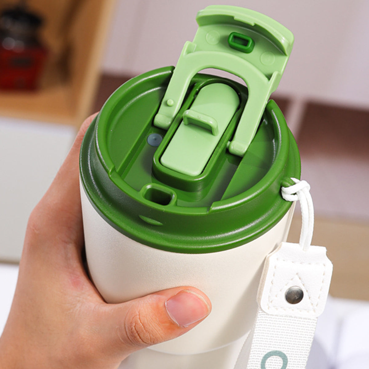 11oz Dual-Lid Insulated Water Bottle Travel Coffee Mug