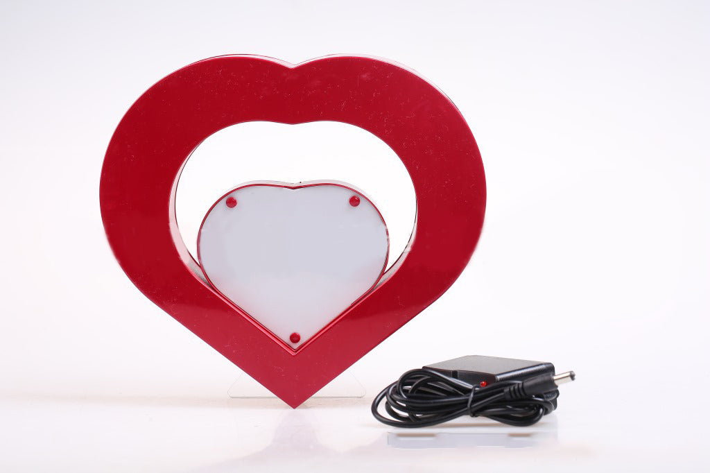 Heart Shaped Magnetic Floating Photo Frame