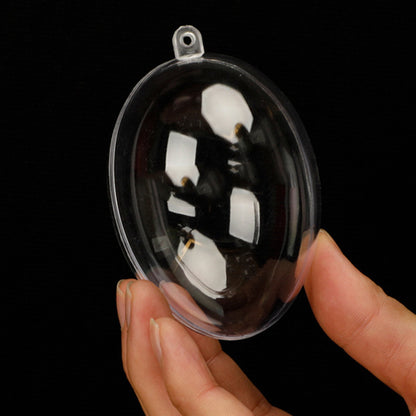 4" Egg Shaped Acrylic Fillable Ornaments DIY Christmas Ball