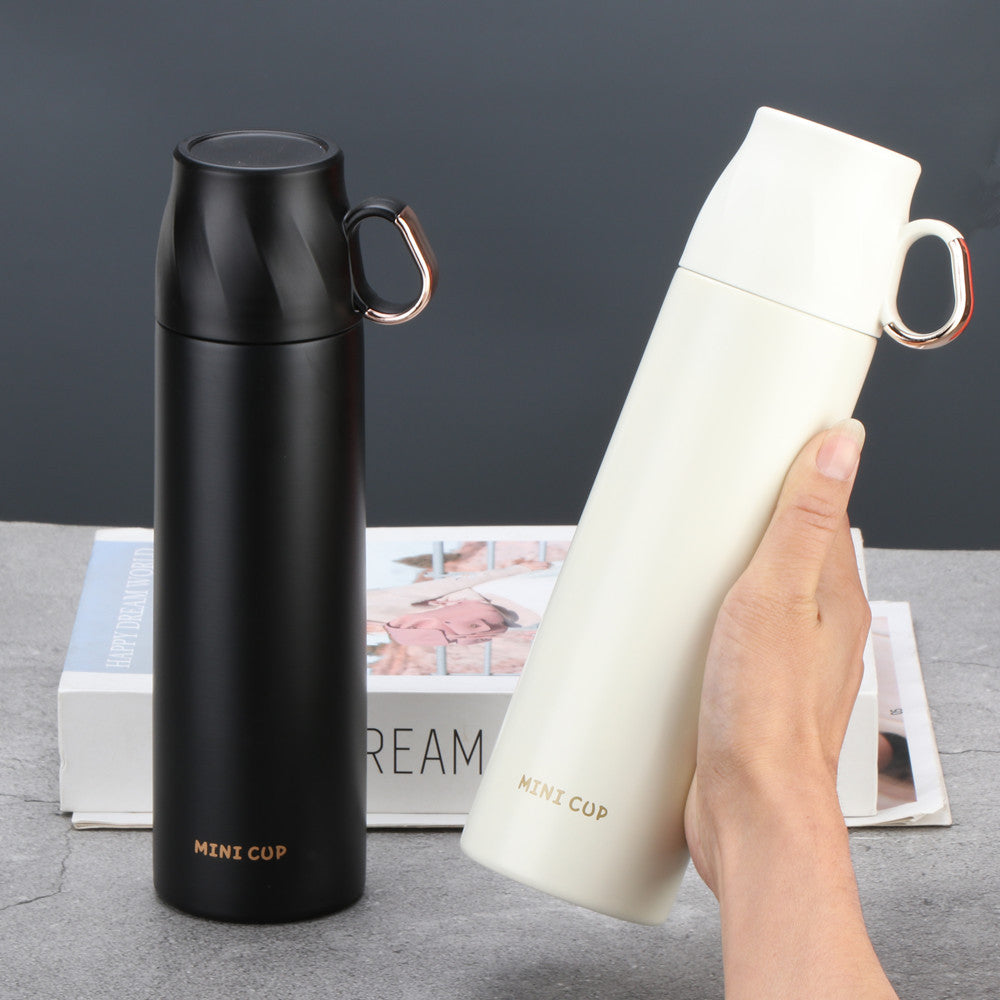 16.9oz/500ML 304 Stainless Steel Insulated Water Bottle With Screw-on Lid Portable Vaccum Mug