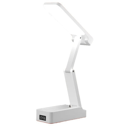 Eye Caring Dimmable Desk Lamp Time Display Foldable Night Light For Home Office With Power Bank
