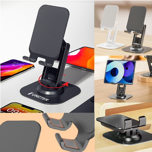 360 Stand Foldable Phone Stand Adjustable Angle Cell Phone Holder Square Base