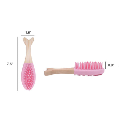 Fish Tail Silicone Shampoo Scrubber Head Massager Hair Scrubber Brush Massager