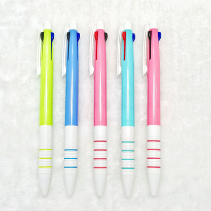 4-Color Retractable Ballpoint Pen Smooth Writing Pen