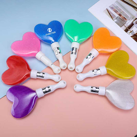 Light Up Heart Glow Stick LED Flashing Hand Wand for Concerts Parties Festivals