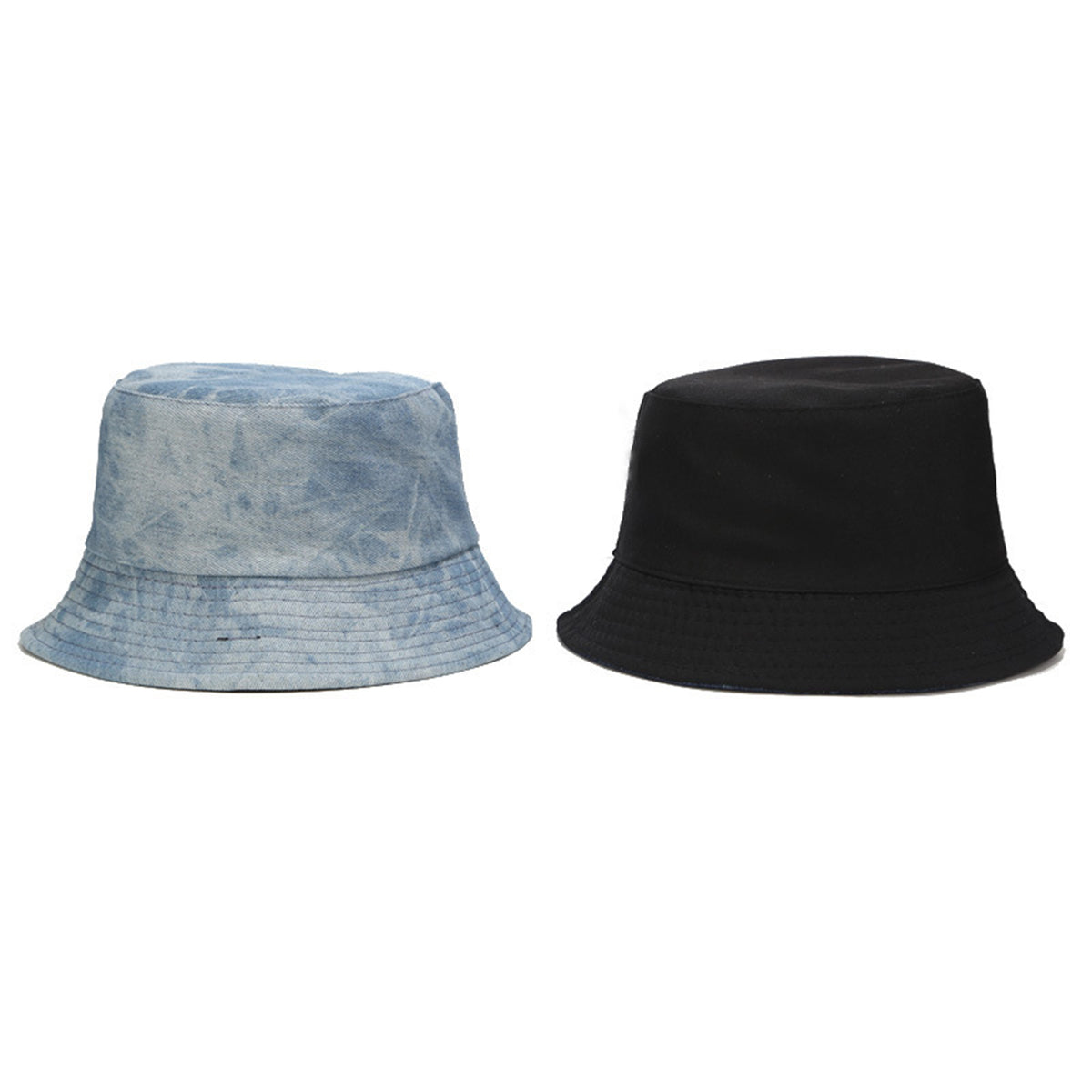 Double-Sided Wear Denim Jean Bucket Hat
