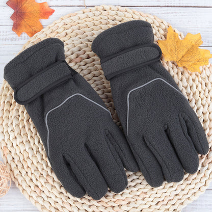 Polar Fleece Knit Touch Screen Glove W/ Reflective