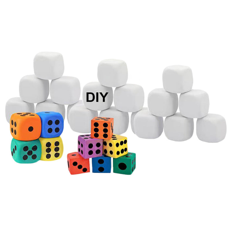 White PU Foam Dice Model Decoration, Pressure Reducing Grip Ball