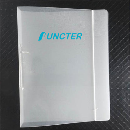 A4 Clear Hard Cover Round Ring Binders 2-Ring Binder Document Folder W/ Elastic Band