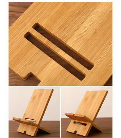 Wood Cell Phone Stand For Desk Phone Holder Tablet Display Stand (Large Size)