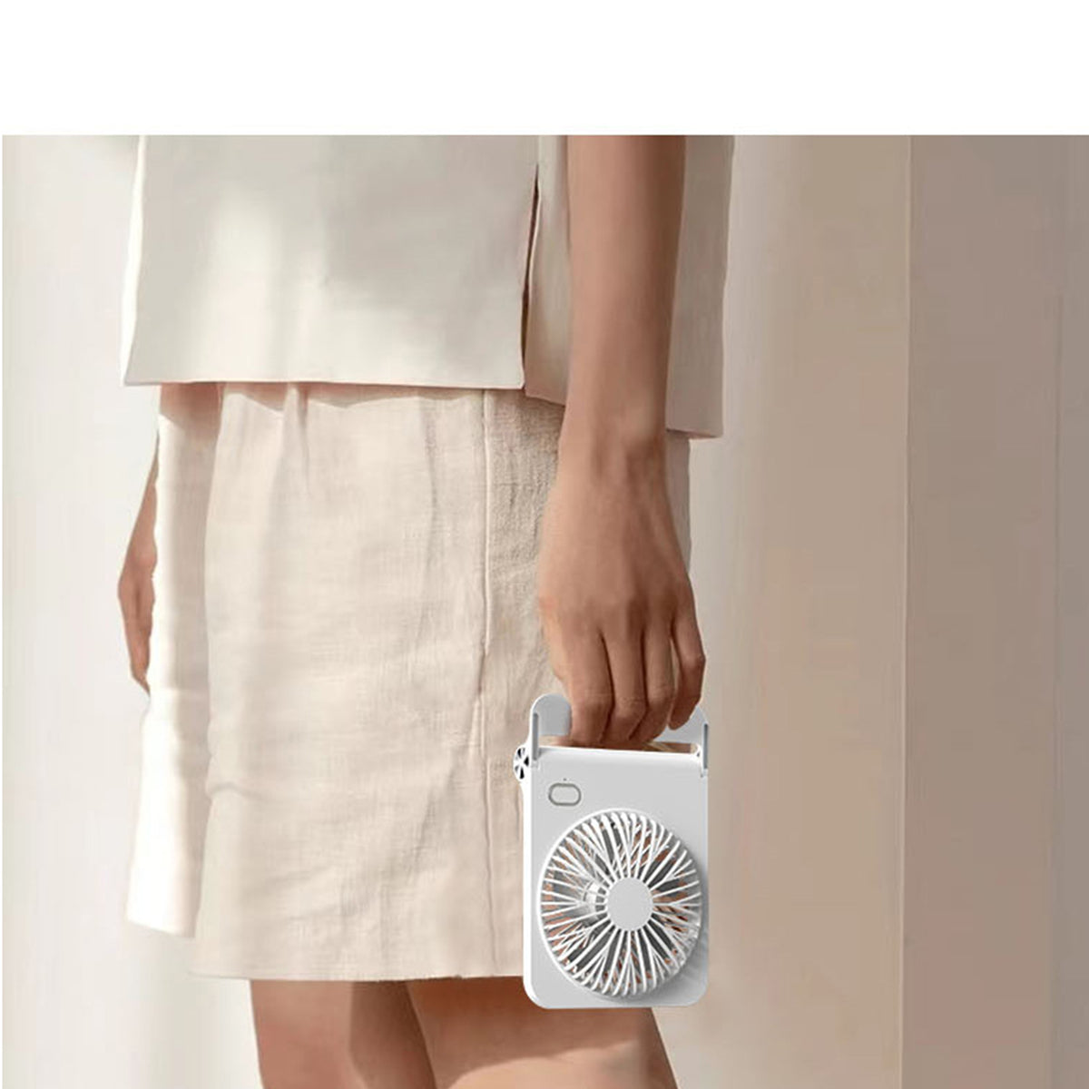 Portable Table Fan Rechargeable 2000mAh Battery Operated for Bedroom Office Outdoor Desktop