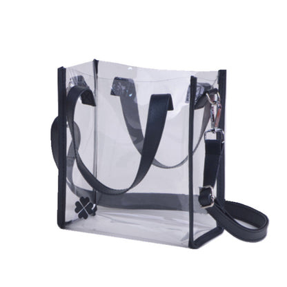 Stadium Approved Bag PVC Transparent Shoulder Bag Clear Bag Crossbody Bag W/ Separate Drawstring Bag