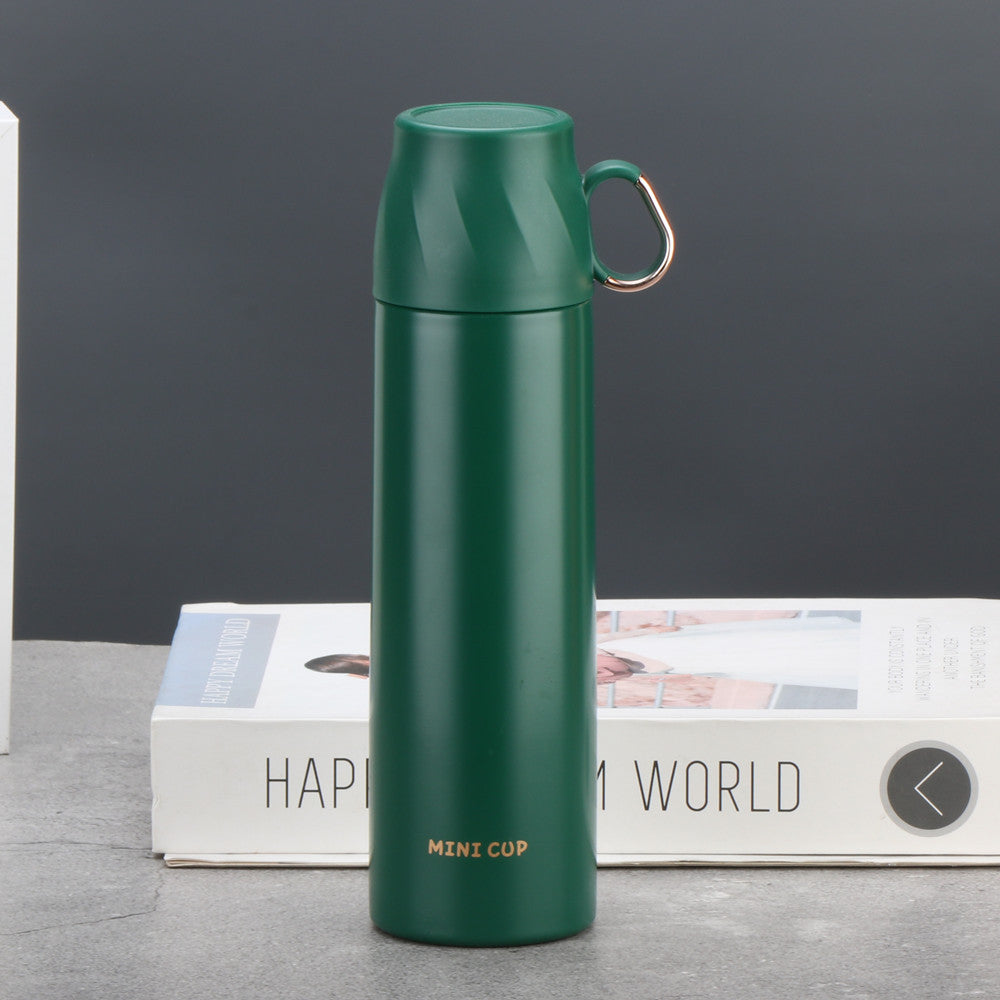 16.9oz/500ML 304 Stainless Steel Insulated Water Bottle With Screw-on Lid Portable Vaccum Mug