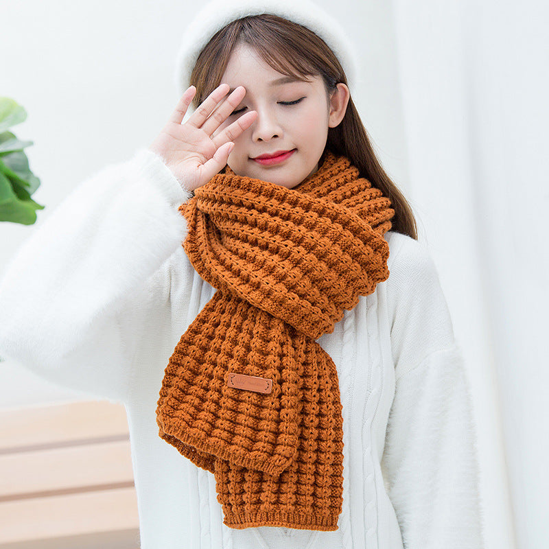 71" Winter Thicker Cable Knit Wrap Chunky Long Warm Scarf for Women and Men