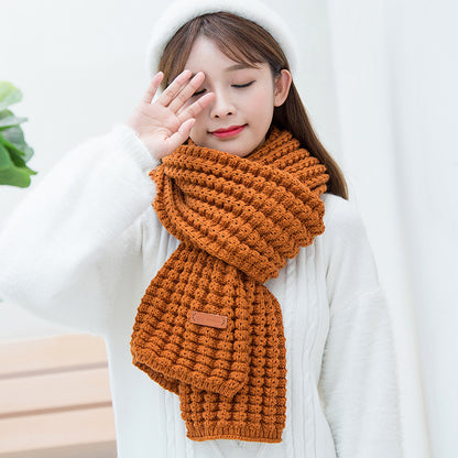 71" Winter Thicker Cable Knit Wrap Chunky Long Warm Scarf for Women and Men
