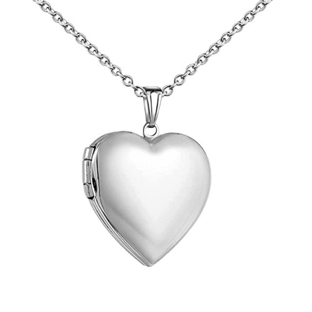 Heart Shape Memorial Locket Necklace Photo Locket
