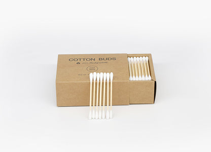 200pcs Biodegradable Bamboo Cotton Swabs Q-tip Cotton Buds(Drawer Type Package)
