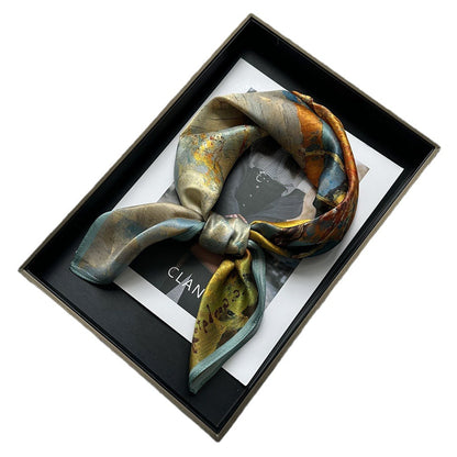 Custom 25" x 25" 100% Mulberry Silk Head Scarf Silk Satin Hair Wrap
