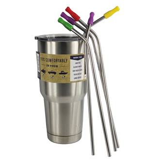 304 Stainless Steel Straws w/Silicone Tips