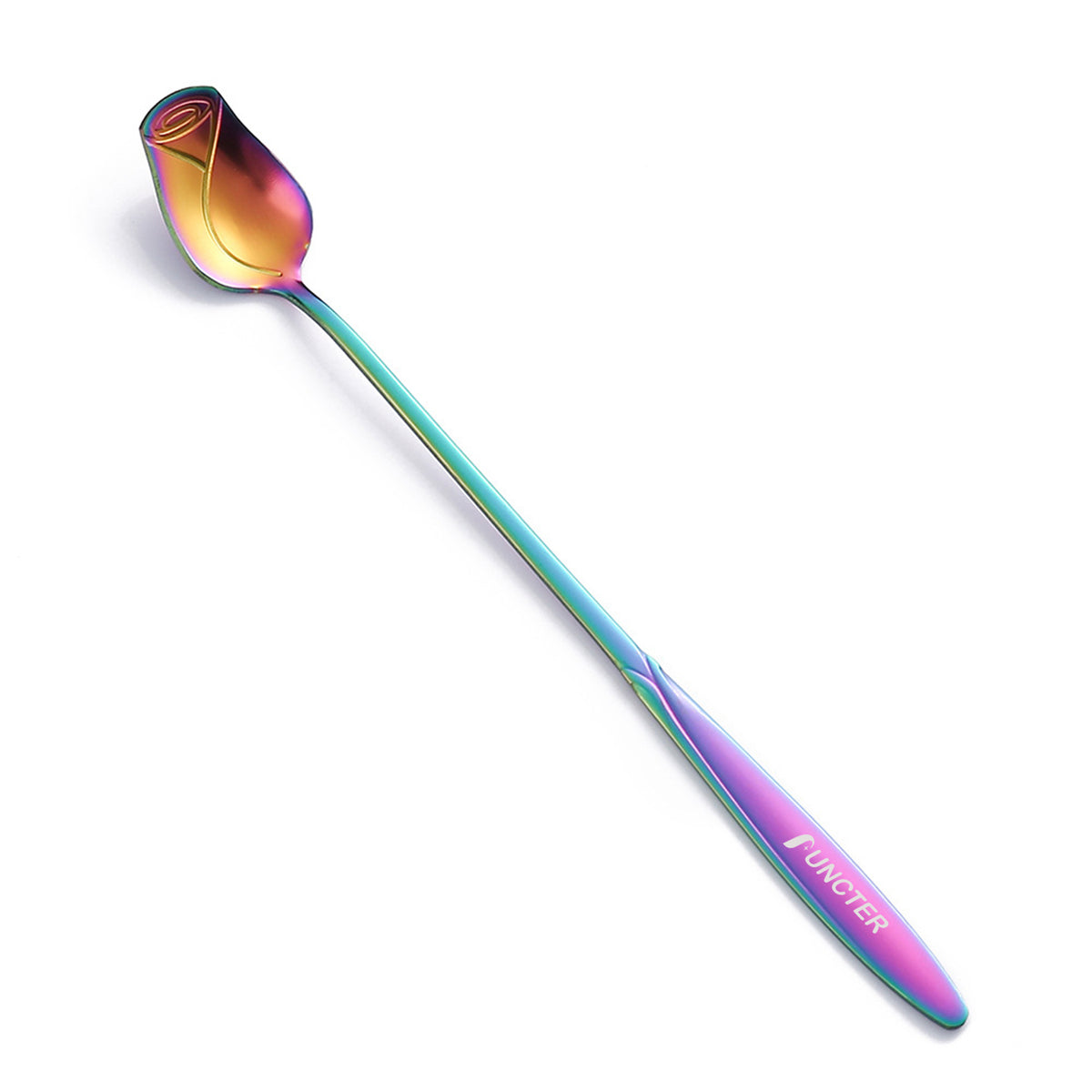 Rose Flower Stainless Steel Tea Spoon Dessert Spoon - Size L