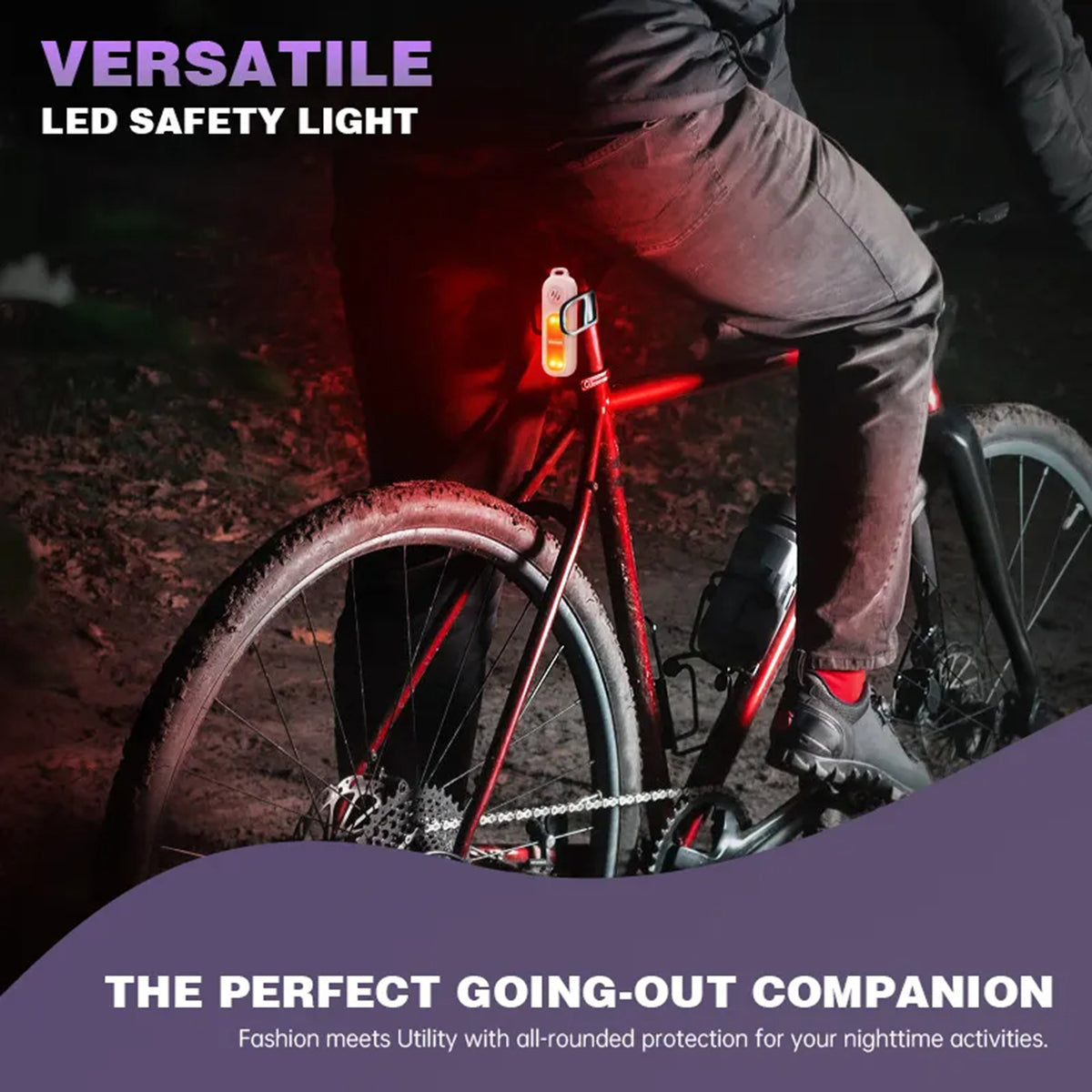 Outdoor Running Light Personal Alarm Clip Self-defense Keychain