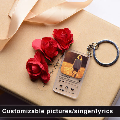 Square Shaped Lyrics Acrylic Keychain - One Side Printing