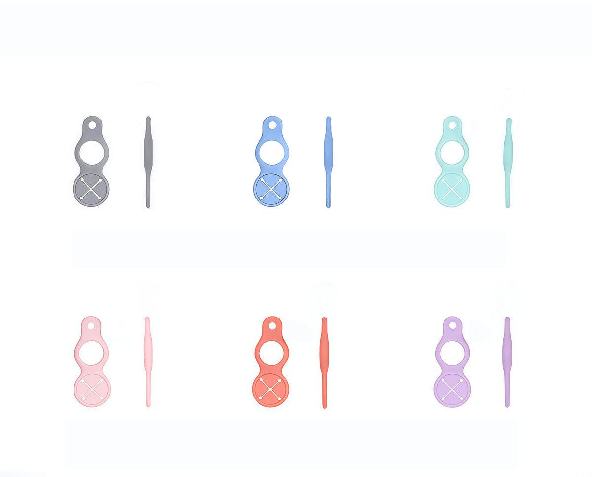 Pink, Gray, Green, Blue, Purple, Orange