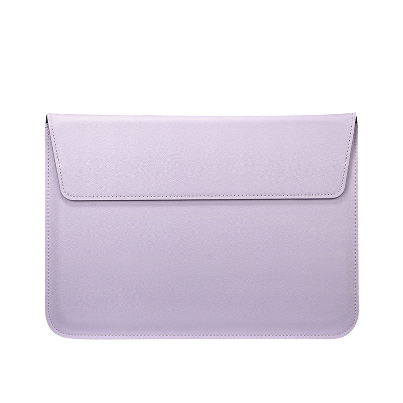 13" PU Leather Laptop Sleeve Foldable Stand With Magnetic Closure