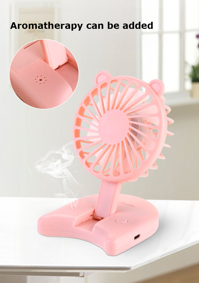 Neck Fan Mini Portable Handheld Fan Battery Operated Desktop Folding Fan