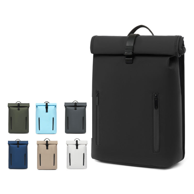Minimalist Roll-Top Backpack With Buckle Closure – Water-Resistant Backpack For Commute & Travel