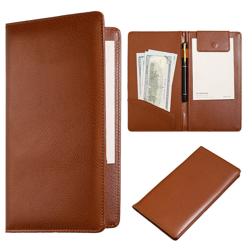Magnetic PU Leather Receipt Holder