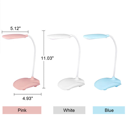 3 Level Brightness Adjustable USB LED Desk Lamp w/USB Charger