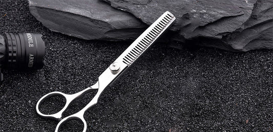 6'' Stainless Steel Tooth Cut Thinning Hair Hairdressing Cutting Bangs Professional Hair Scissor