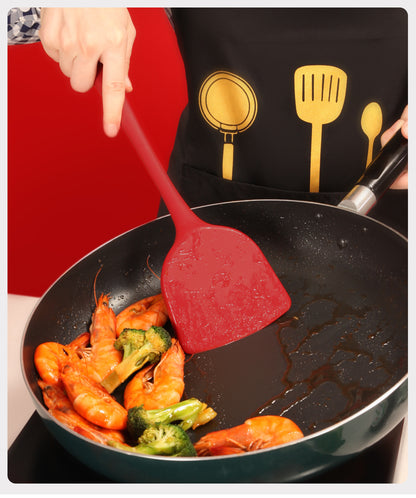 Silicone Solid Turner-Heat Resistant Silicone Tools for Cooking Baking Mixing Non-Stick Cookware