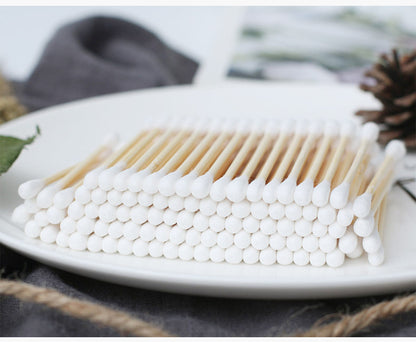 200pcs Biodegradable Bamboo Cotton Swabs Q-tip Cotton Buds