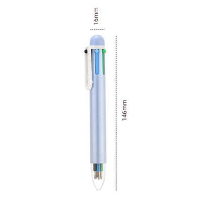 Glossy Pen Barrel 6-Color Pen Original Retractable Click Ballpoint Pen