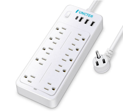 10 Outlets Surge Protector Power Strip w/ 3 USB Charging Ports