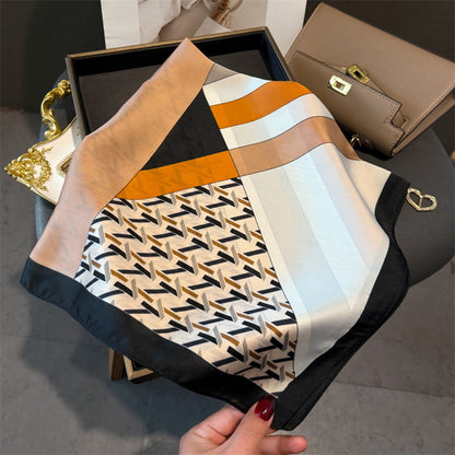 Custom 25.6" x 25.6" Satin Silk Feeling Scarves Fashion Bag Purse