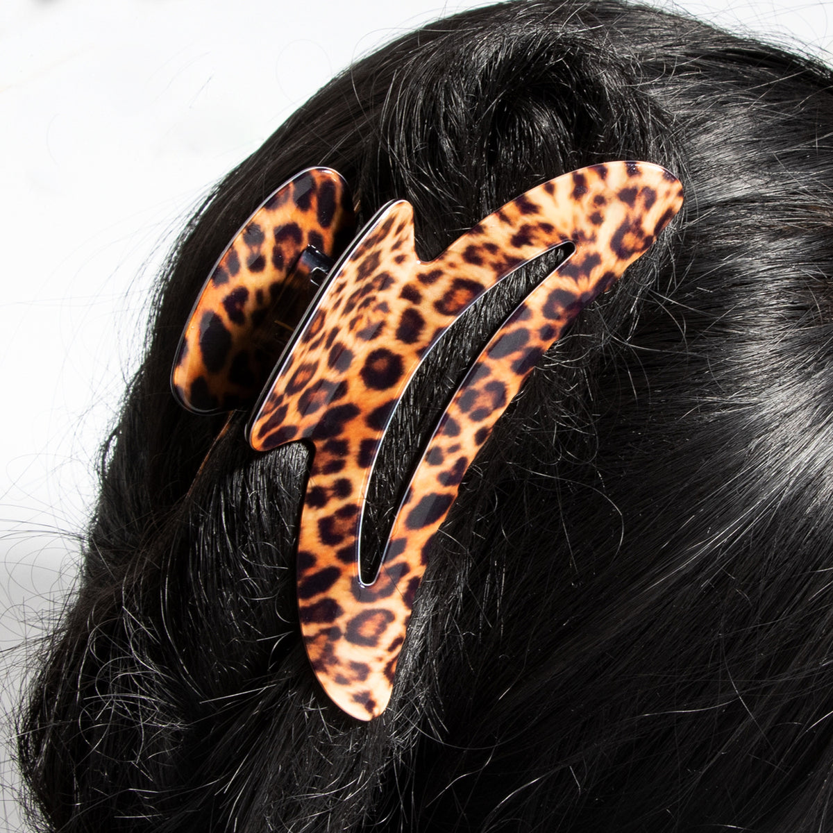 4.1" L Large Hair Clips Strong Hold Leopard Print Hair Barrettes