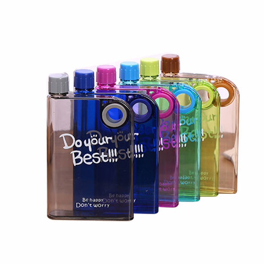 Flat Water Bottle Portable Travel Mug A5 Notebook Water Bottle