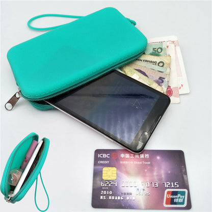 Portable Water Resistant Silicone Zipper Makeup Bag Multi Purpose Organizer Bag