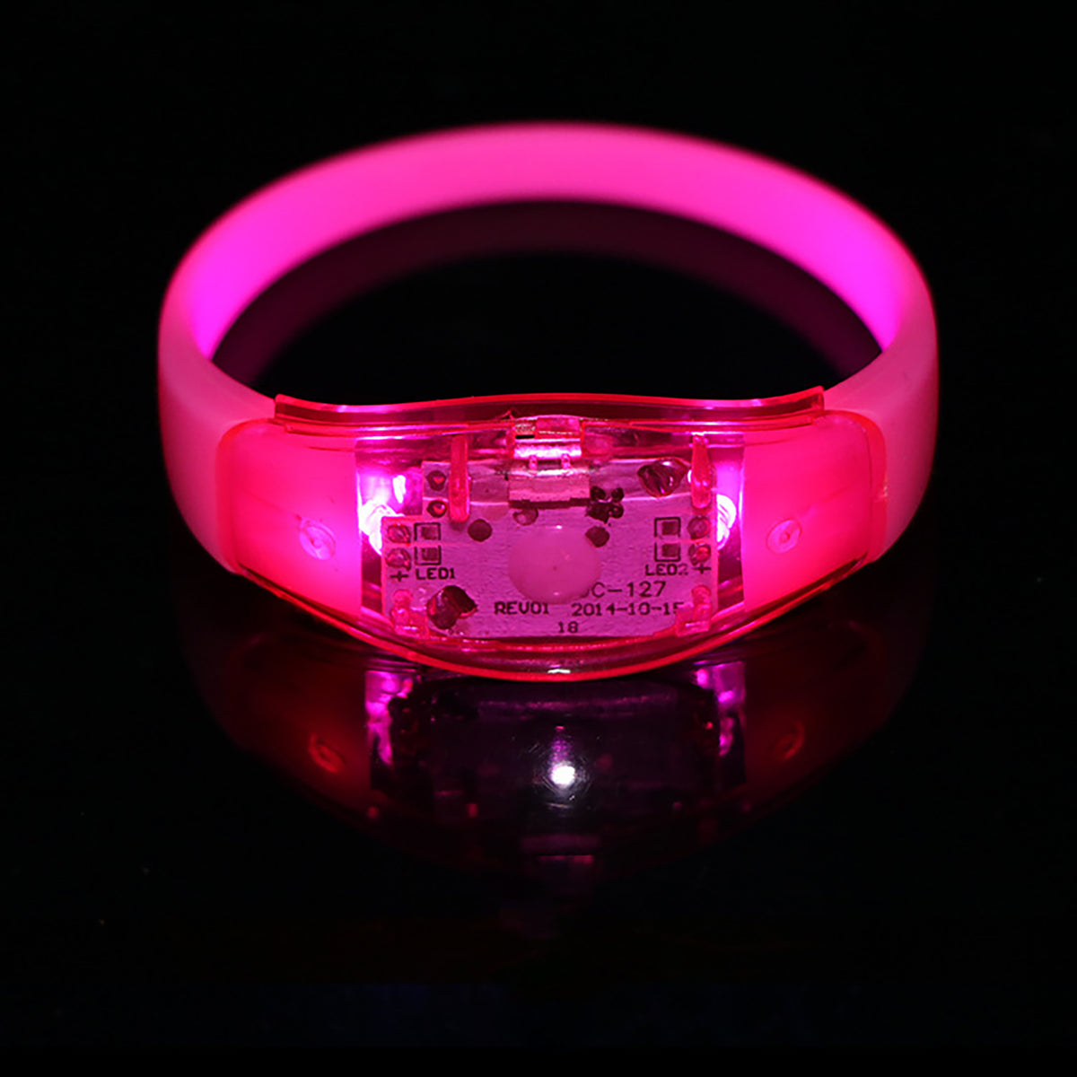 Button control LED Luminous Silicone Bracelet Rave Concert Birthday Carnival Party Favors Gift