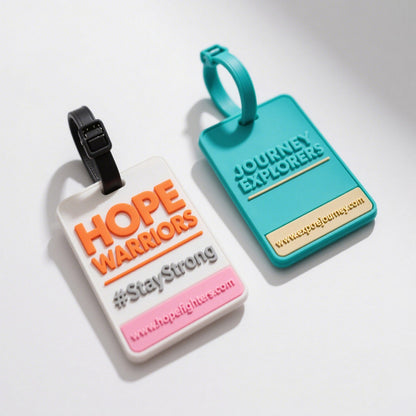 Custom 3D Embossed PVC Identifier Card Holder Label Luggage Tag