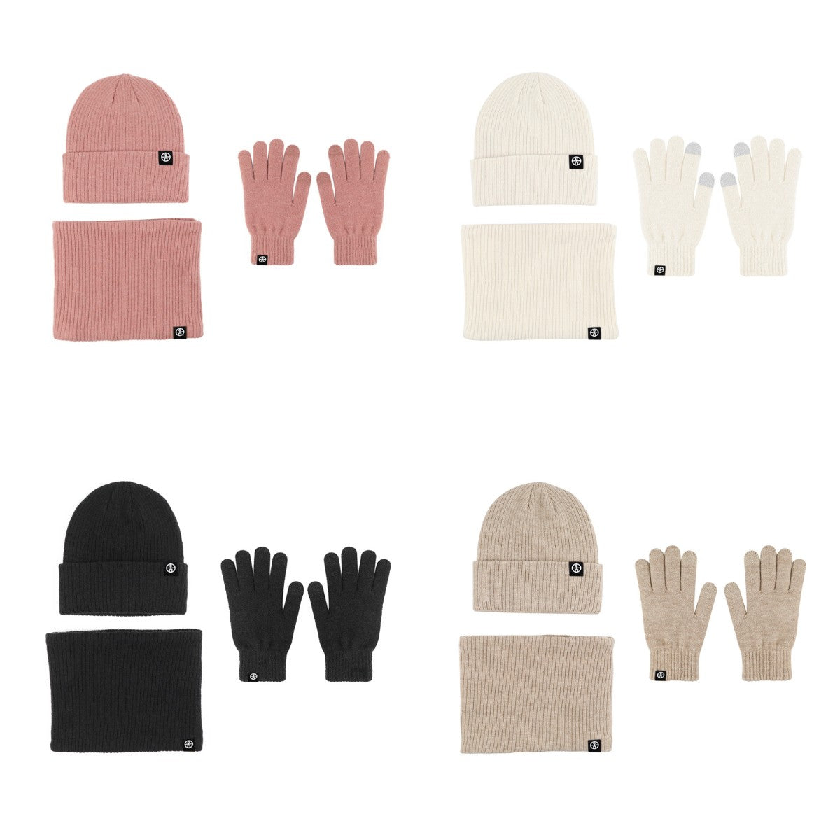 Pink, White, Black, Khaki