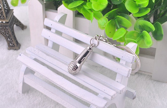 Microphone Shaped Key Chain